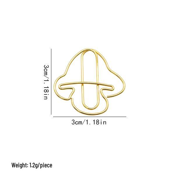 Разноцветные гальванизированные нерегулярные грибочки-скрепки – Забавные канцелярские принадлежности